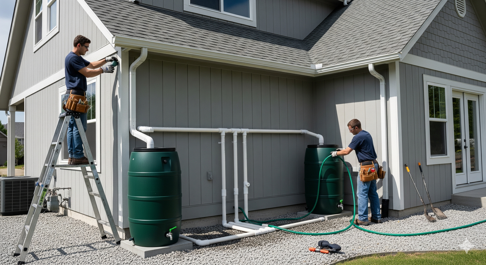 Yağmur toplama sistemlerinin kurulumu